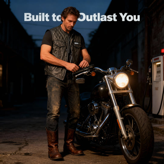 Leather Diamond Stitch Vest