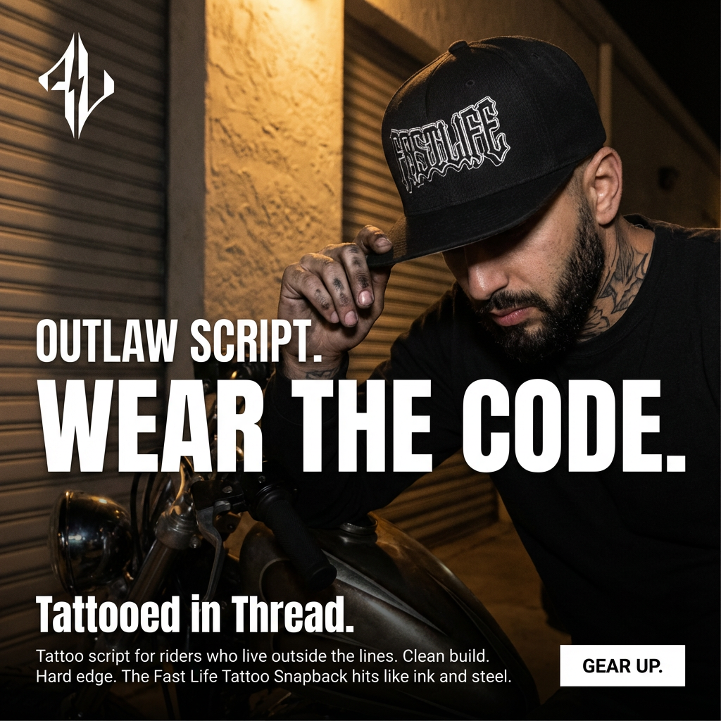 Outlaw Script Snapback Hat