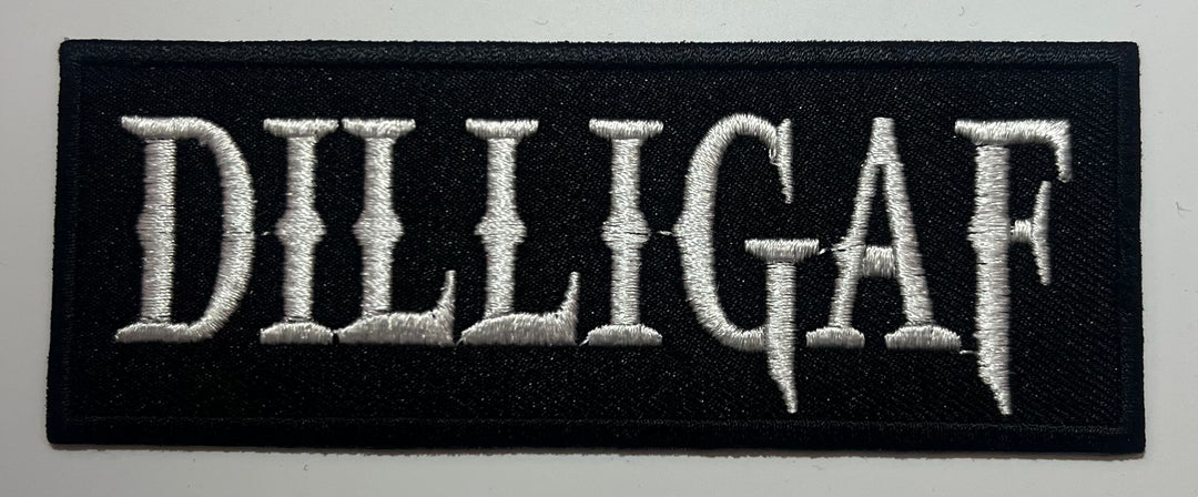 Casual motorcycle gear with DILLIGAF patch, including motocross and Harley Davidson apparel for men and women