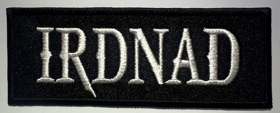 Casual motorcycle gear with IRDNAD patch, including motocross, Harley Davidson, and outlaw biker apparel for men and women