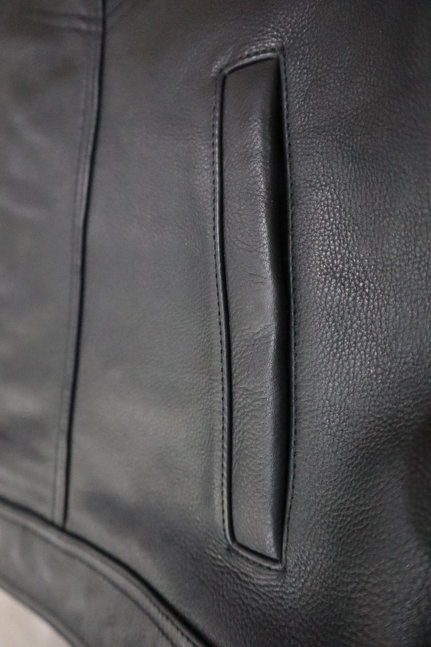 Leather Diamond Stitch Vest