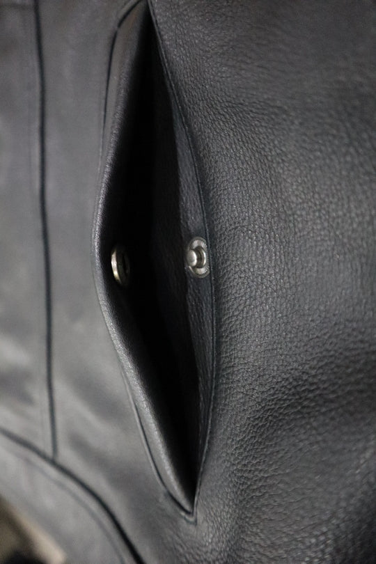 Leather Diamond Stitch Vest