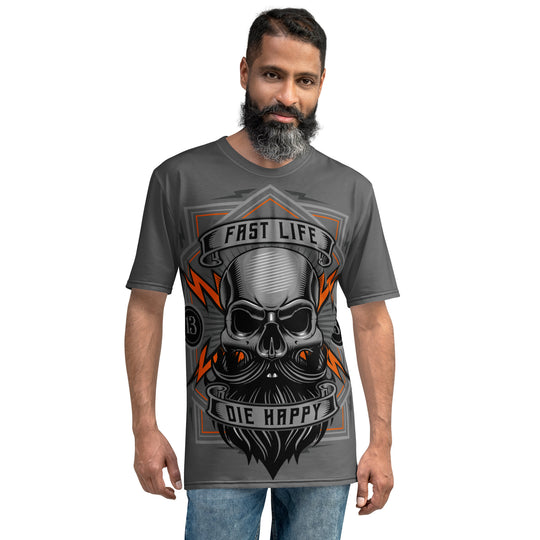 Casual motorcycle gear with Fast Skull Beard Dye Sub design, including motocross and Harley Davidson apparel for men and women1