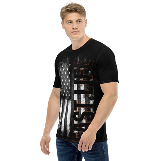 Casual motorcycle gear and apparel with Fast Life Flag Dye Sub design, including motocross, Harley-Davidson, and outlaw biker clothing for men and women1