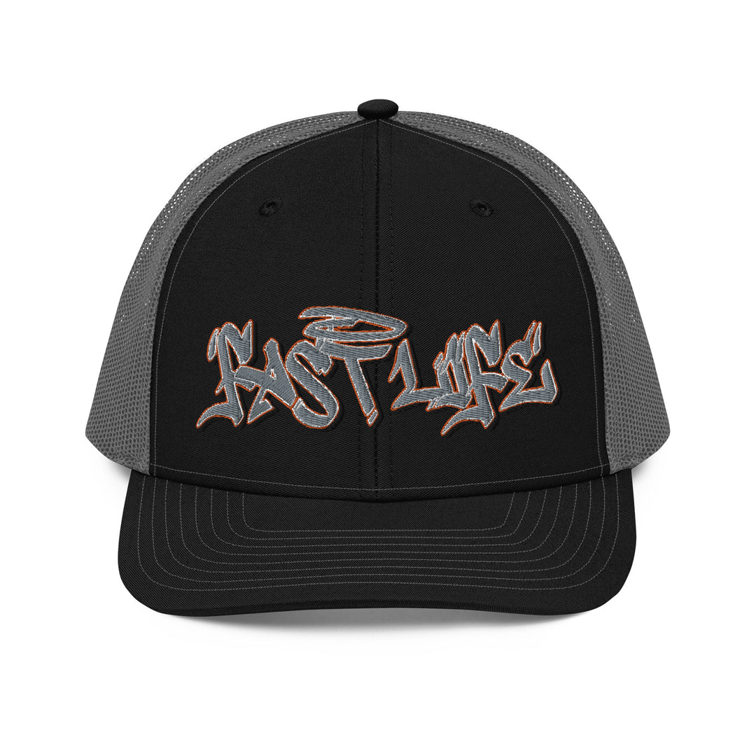 Fast Life Graffiti Trucker Cap with casual motorcycle gear and Harley Davidson apparel23