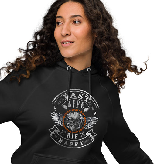 Fast Life Biker Hoodie with casual motorcycle gear and Harley Davidson apparel0