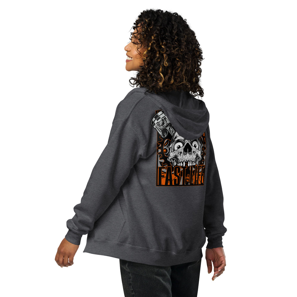 Fast Life Spade Zip Hoodie casual motorcycle gear and apparel including motocross, Harley Davidson clothing for men and women3