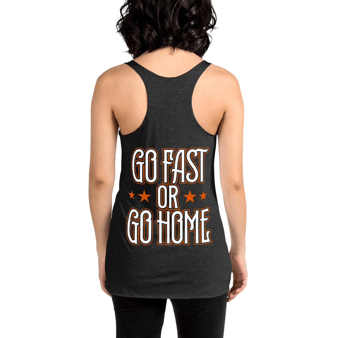 Women's Go Fast or Go Home Racerback Tank featuring casual motorcycle gear and Harley Davidson apparel3